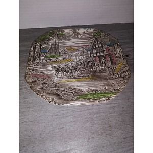 Enoch Wedgwood (Tunstall) LTD. Dickens Coaching Days Plate 7 3/4" England